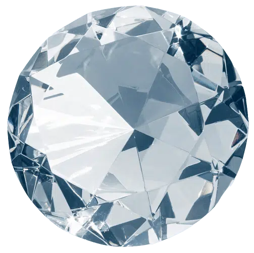 diamant brillant avec fond transparent