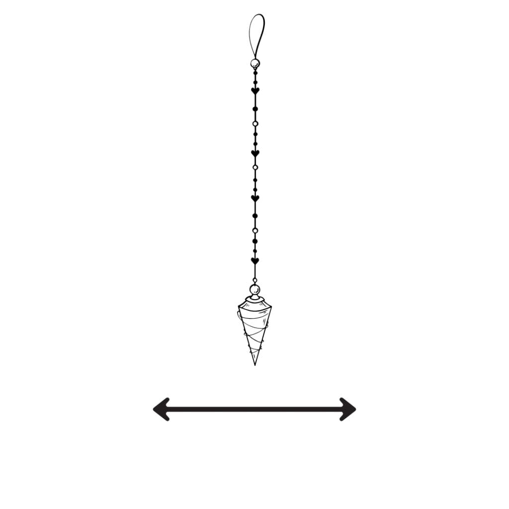 Illustration pendule qui oscille de gauche à droite