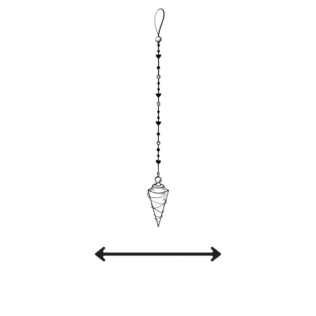 Illustration pendule qui oscille de gauche à droite