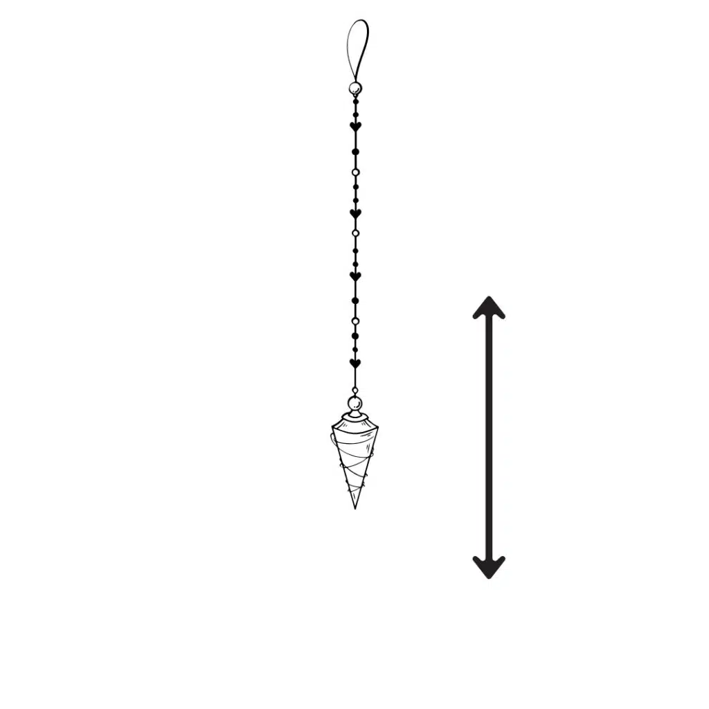 Illustration pendule qui oscille de haut en bas