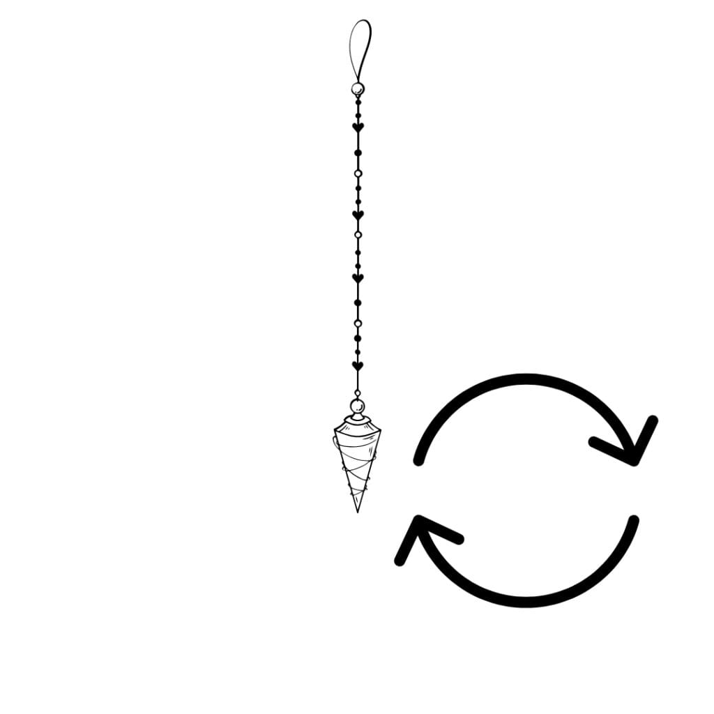 Illustration pendule qui tourne dasn le sens des aiguilles d'une montre